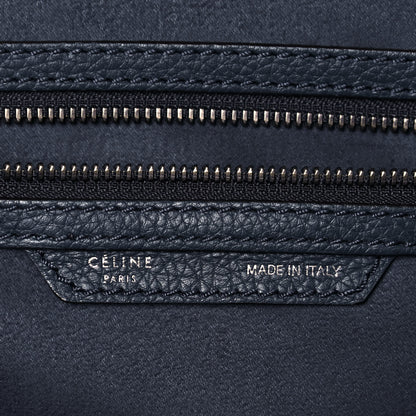 Celine Drummed Calfskin Mini Luggage Blue 9 of 14