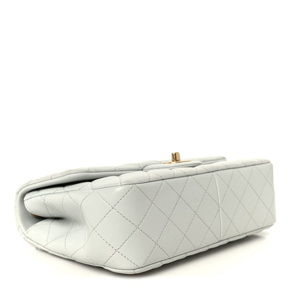 Chanel Lambskin Quilted Small Sweet Camellia Flap Light Blue 4 of 12