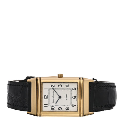 Jaeger-LeCoultre 18K Yellow Gold Alligator 23mm Reverso Classic Quartz Watch 250.11.11 2 of 5