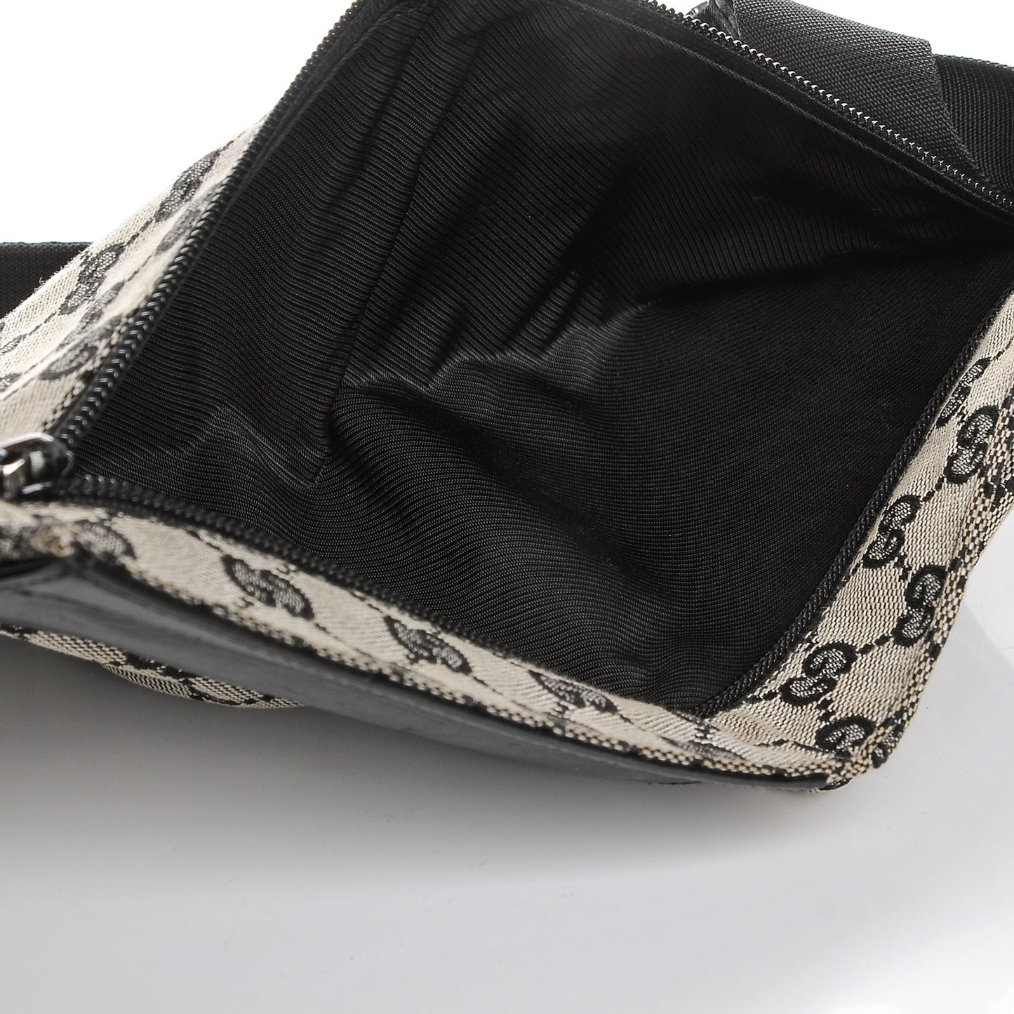 GG Monogram Web Double Pocket Belt Bag Navy