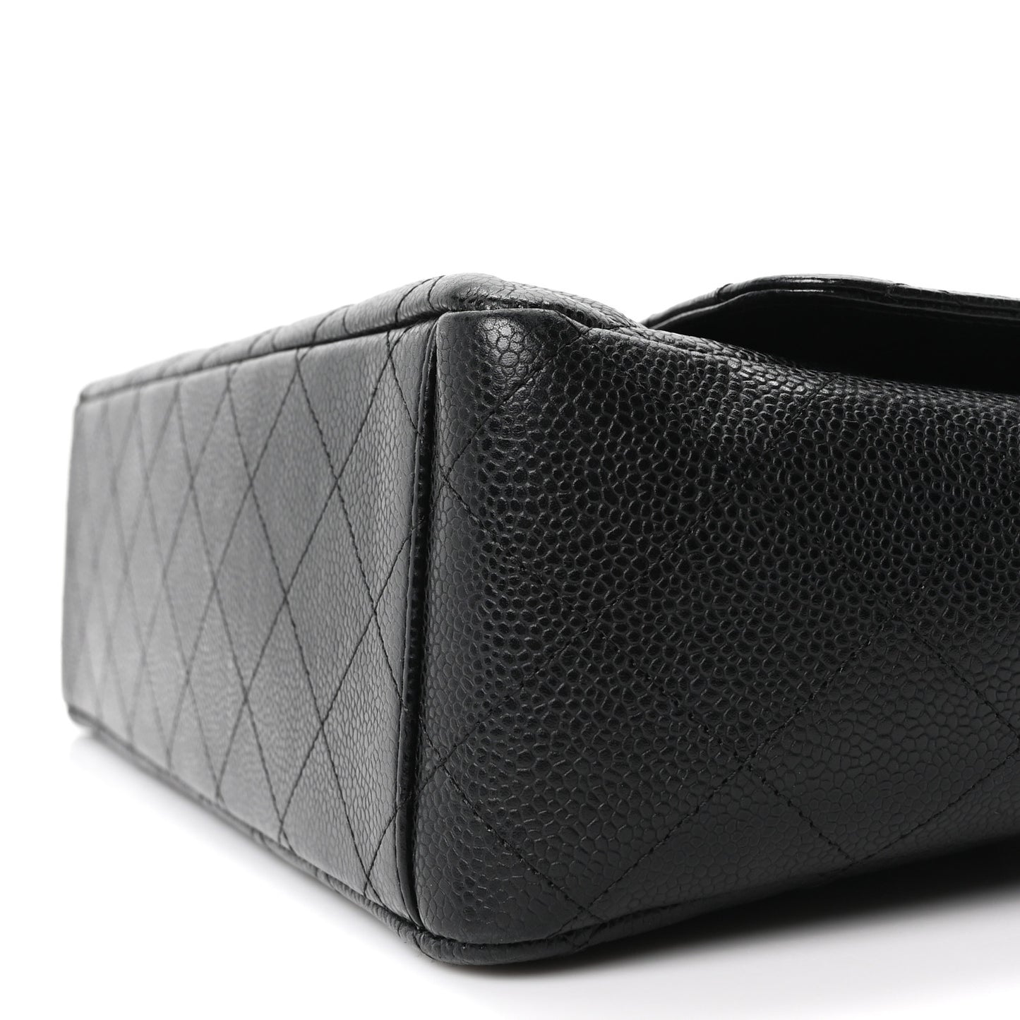 Caviar Quilted Maxi Double Flap Black