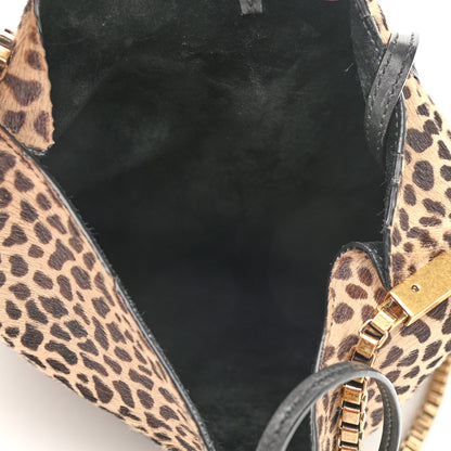 Saint Laurent Pony Effect Calfskin Giraffe Print Small Suzanne Hobo Natural 6 of 11
