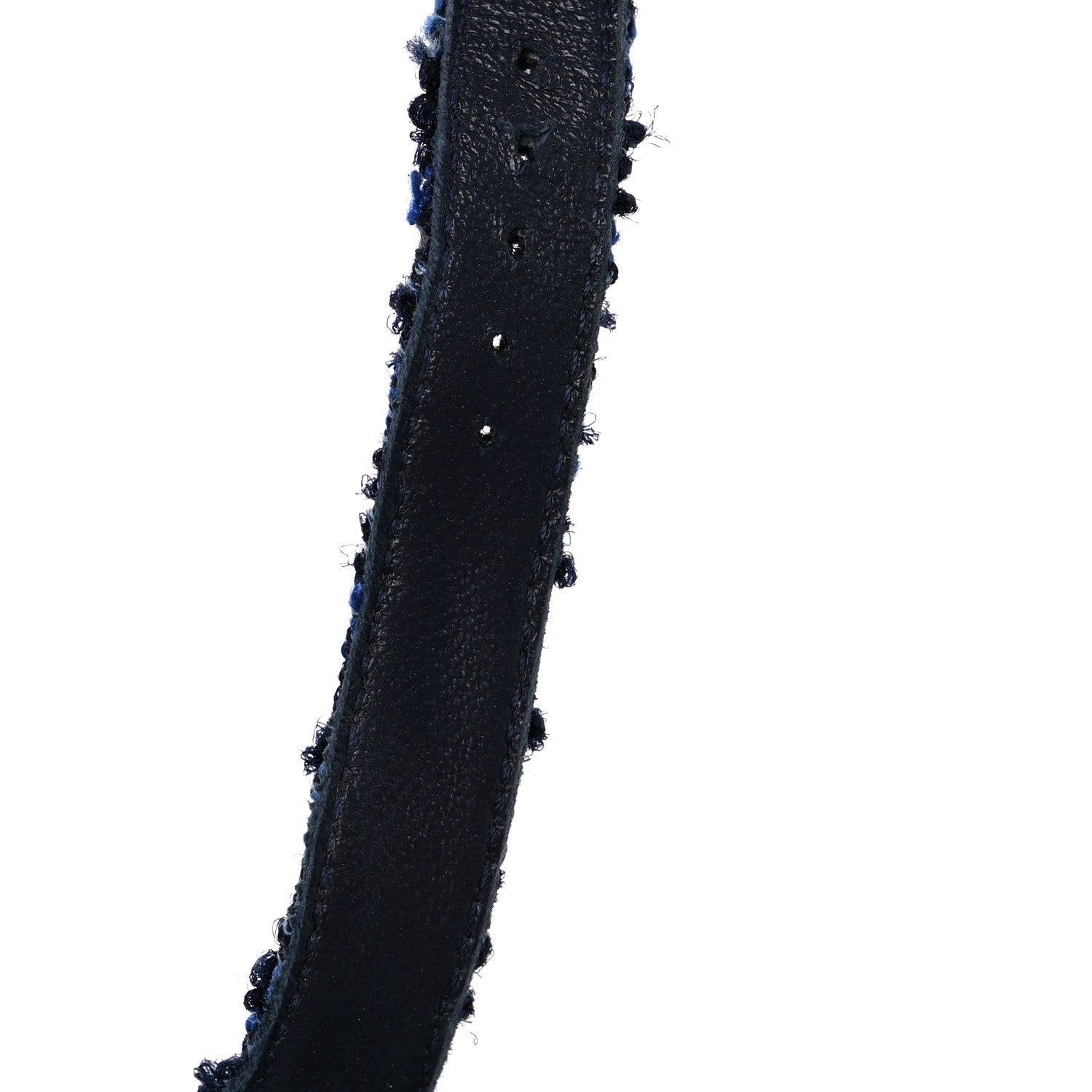 Chanel Silk Linen Tweed Quilted CC Platform Sandals 36.5 Navy Blue Gray 9 of 9