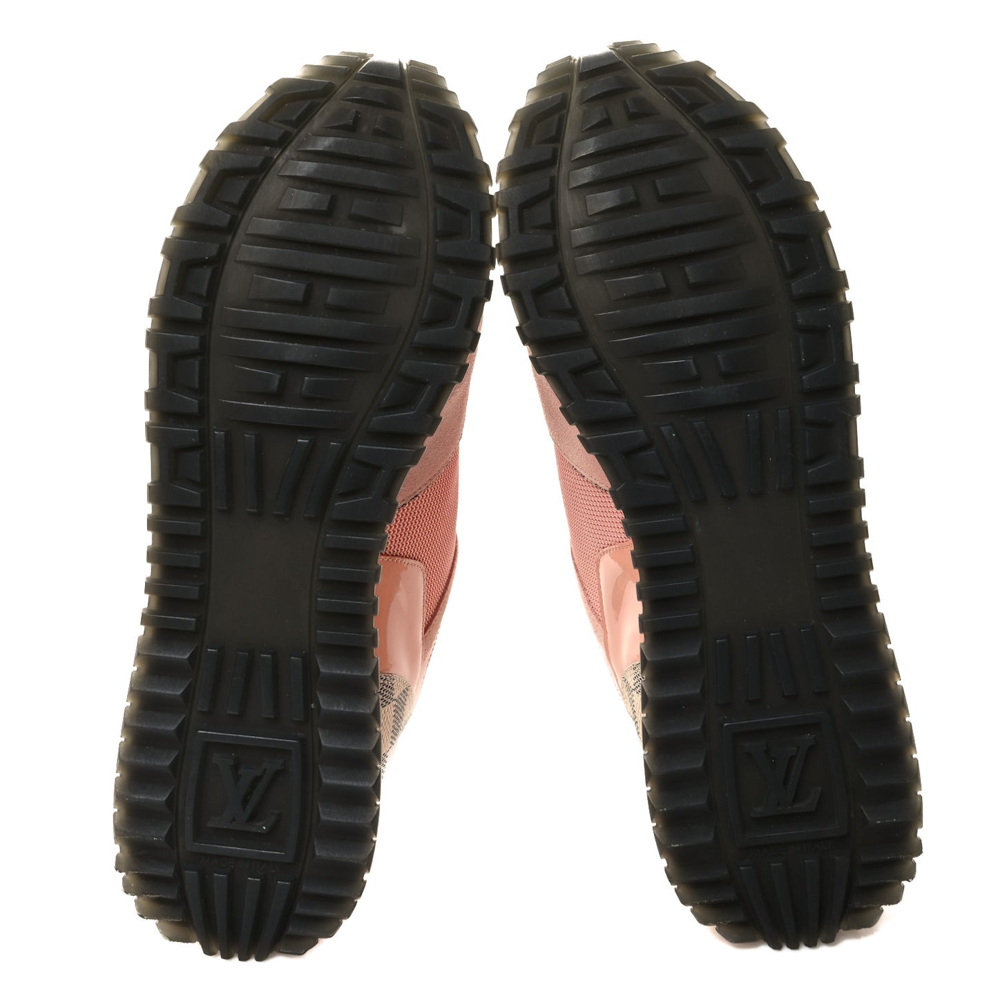 Suede Damier Azur Run Away Sneakers 39 Pink