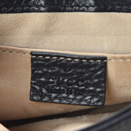 Gucci Pebbled Calfskin Small 1973 Chain Shoulder Bag Black 6 of 8