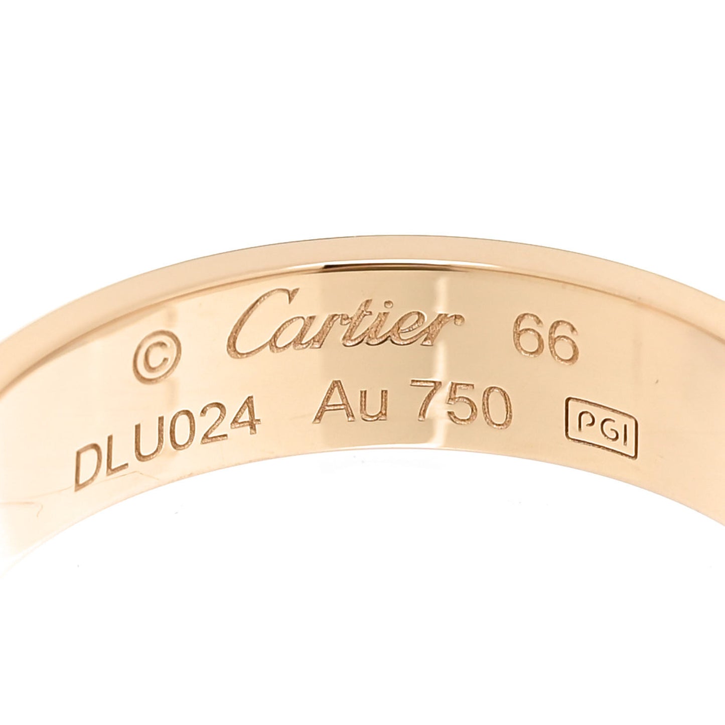 18K Yellow Gold 5.5mm LOVE Ring 66 11.5