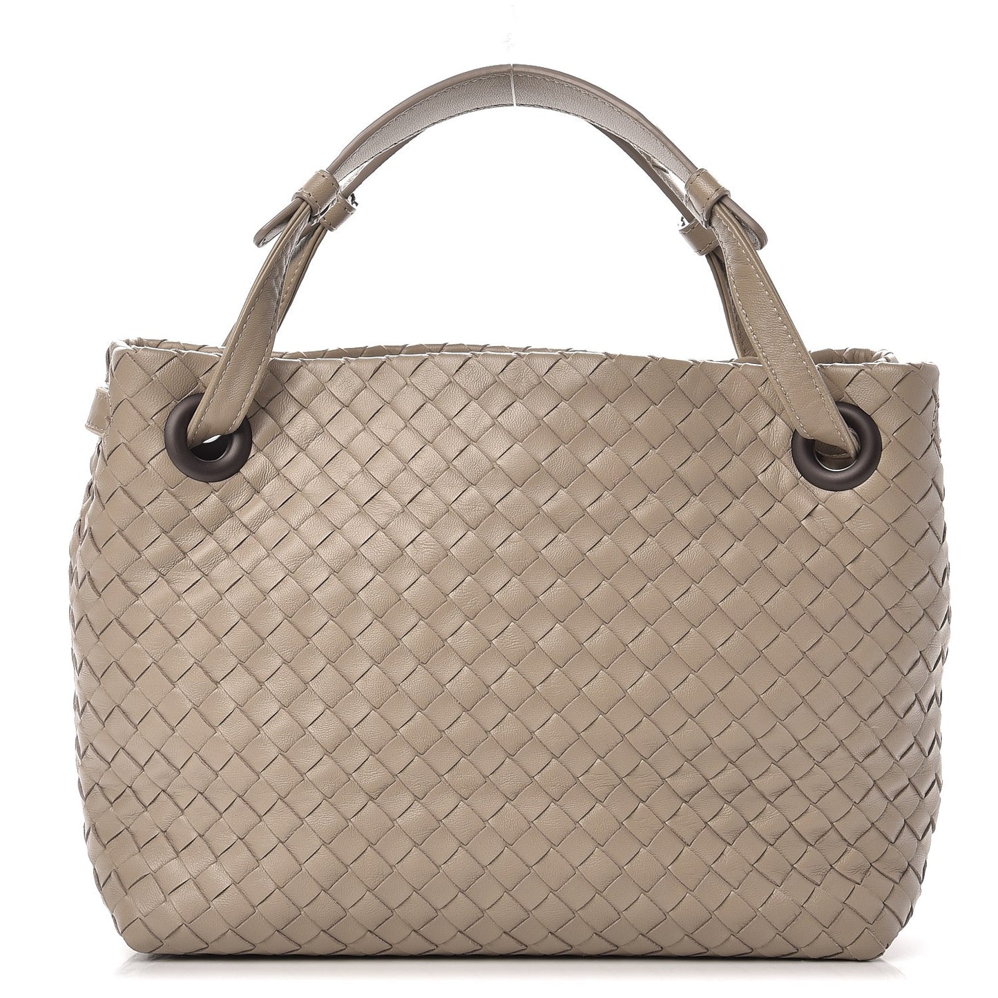 Nappa Intrecciato Small Garda Bag Grey