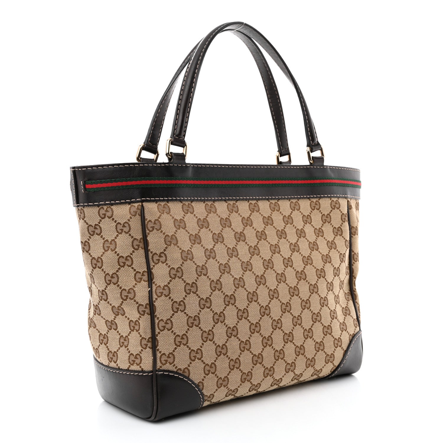 Gucci Monogram Web Medium Mayfair Tote Dark Brown 3 of 18