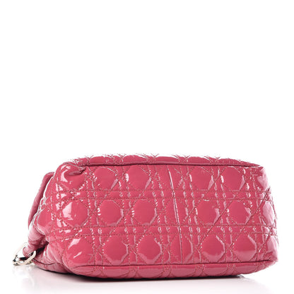 Christian Dior Patent Cannage New Lock Flap Pink 4 of 11