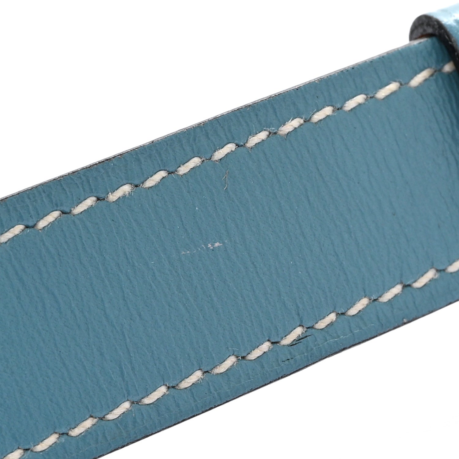 Hermes Chevre Mysore Heure H Hour Watch Strap Blue Jean 5 of 5