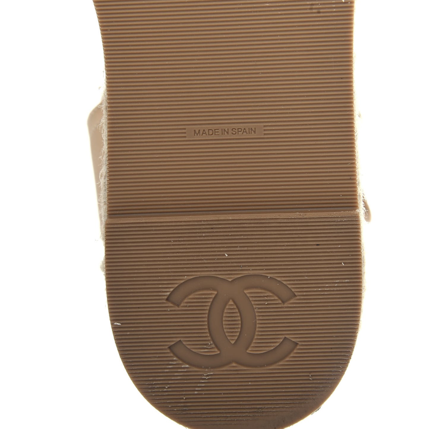 Lambskin CC Espadrilles 36 Beige Black