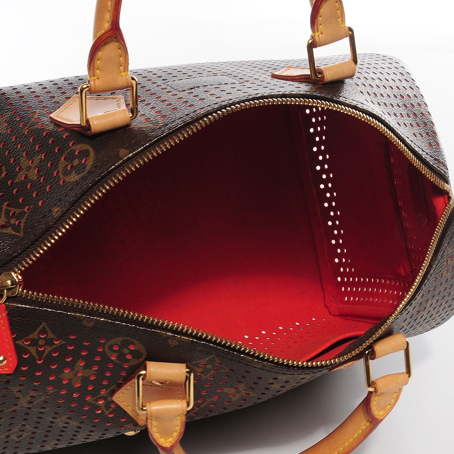 Louis Vuitton Monogram Perforated Speedy 30 Orange 5 of 7