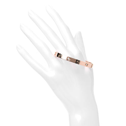Cartier 18K Pink Gold 4 Diamond LOVE Bracelet 16 2 of 7