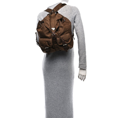 Prada Vela Nylon Saffiano Backpack Rovere 2 of 14