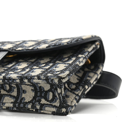 Christian Dior Oblique Saddle Belt Bag Blue 8 of 9