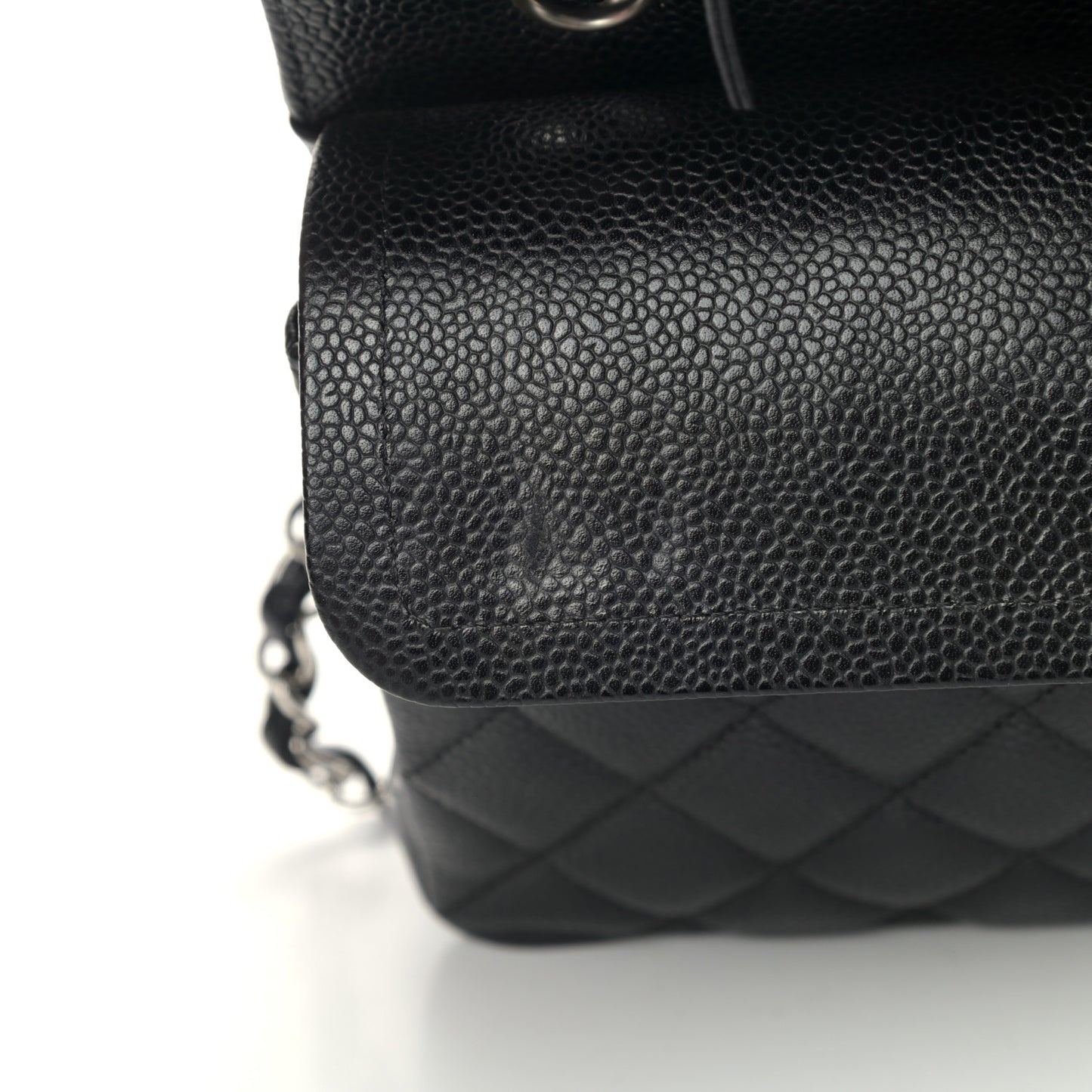 Caviar Quilted Small Double Flap Black