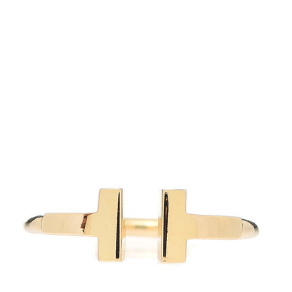 Tiffany 18K Yellow Gold T Wire Ring 49 4.75 1 of 4