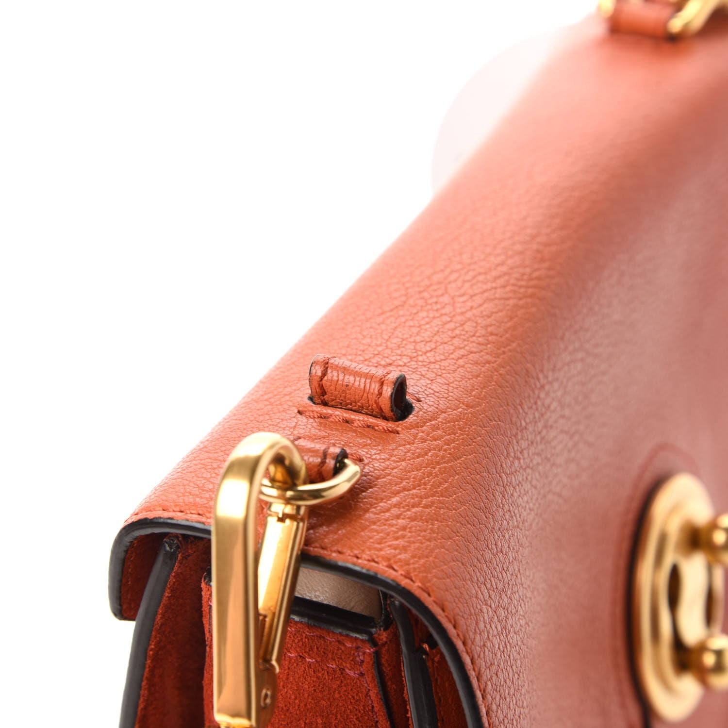 Chloe Goatskin Medium Mily Shoulder Bag Sepia Red 9 of 9