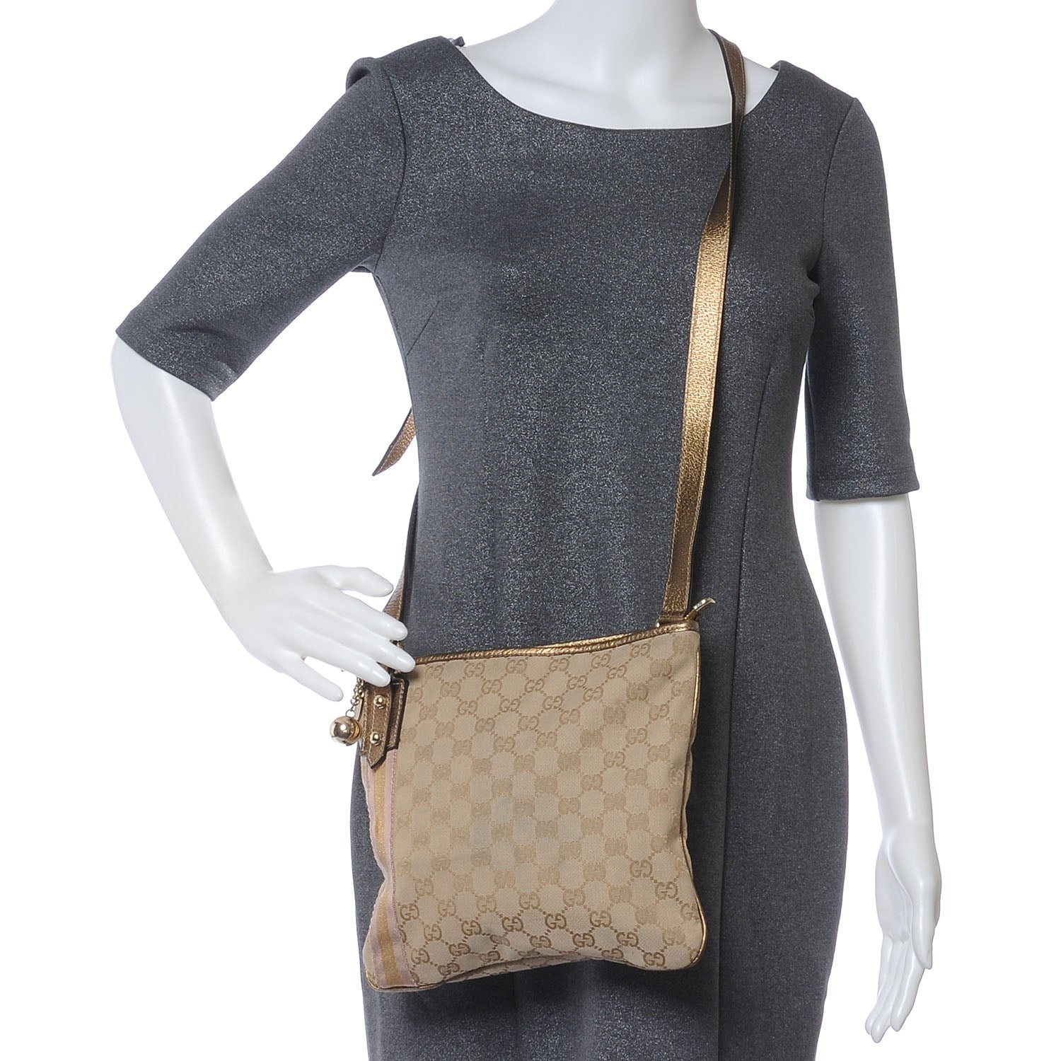 Gucci Monogram Jolicoeur Charms Messenger Bag 2 of 8