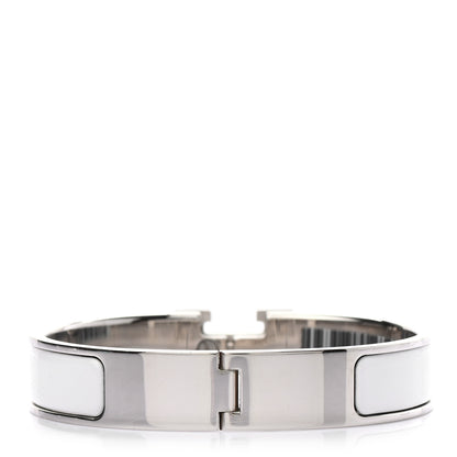 Hermes Enamel Narrow Clic Clac H Bracelet PM White 3 of 4