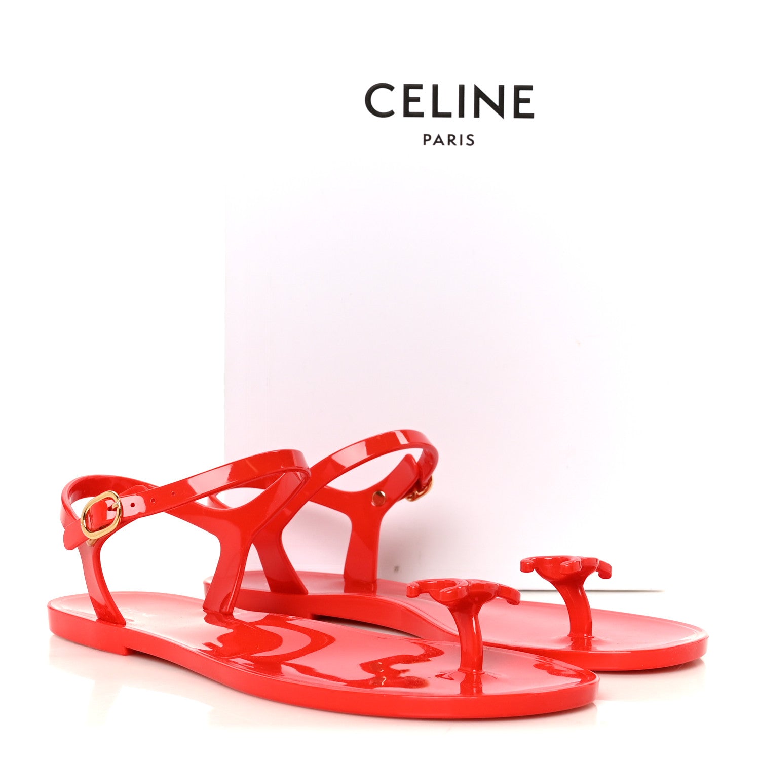 Celine PVC Jelly Bay Sandal 39 Ultra Red 9 of 9