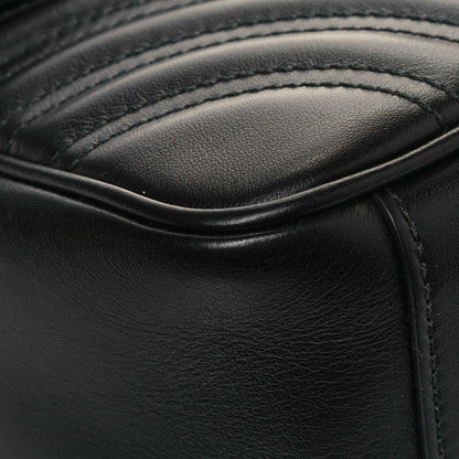 Gucci Calfskin Matelasse Small GG Marmont Shoulder Bag Black 9 of 13