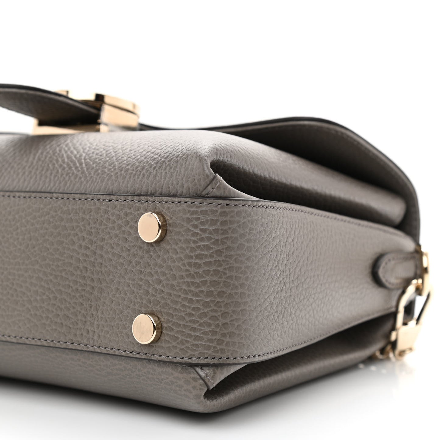 Dollar Calfskin Interlocking G Top Handle Shoulder Bag Loess