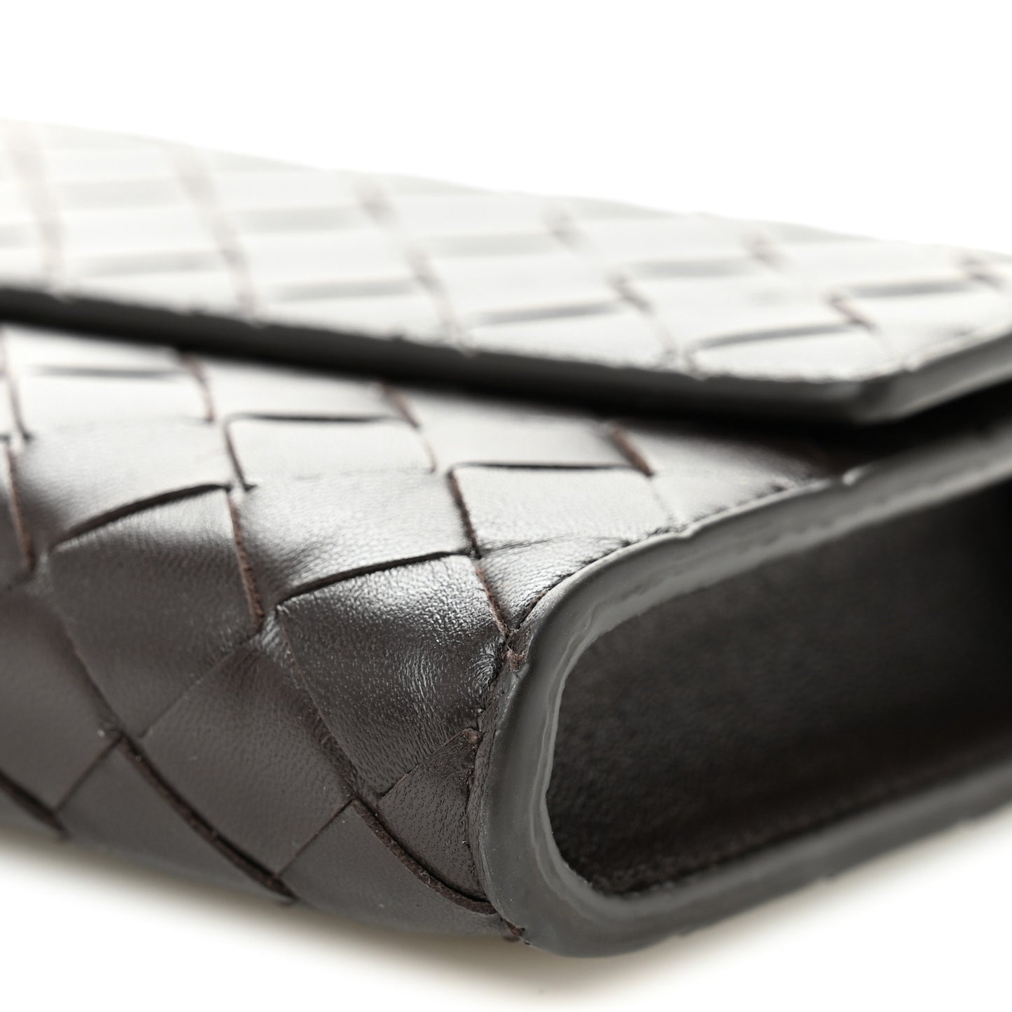 Nappa Intrecciato Long Andiamo Top Handle Clutch Fondant