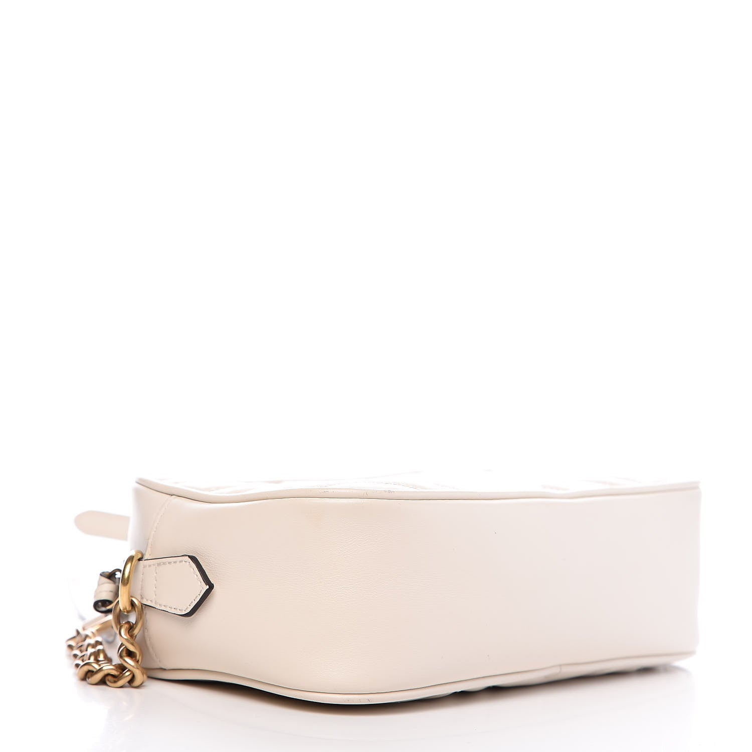 Gucci Calfskin Matelasse Small GG Marmont Chain Shoulder Bag White 4 of 12