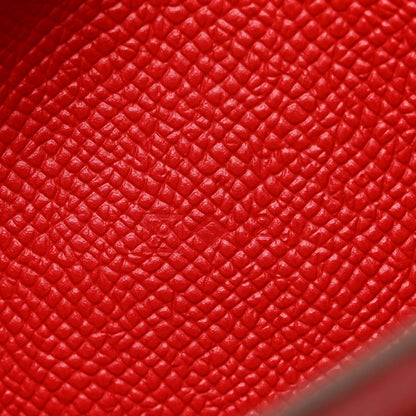 Hermes Epsom Bearn Gusset Wallet Rouge Casaque 7 of 8