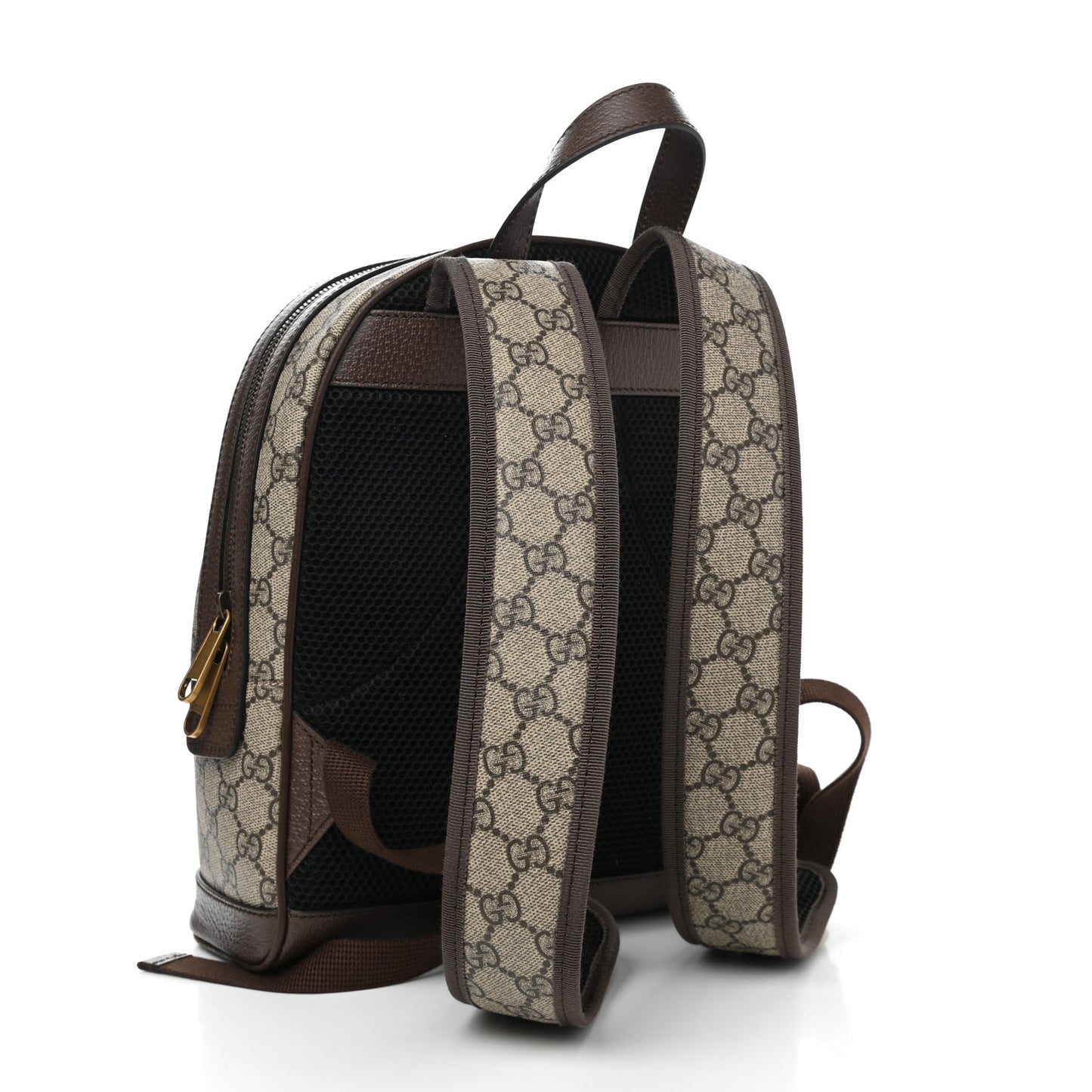 GG Supreme Monogram Calfskin Web Small Ophidia Day Backpack Beige Ebony New Acero