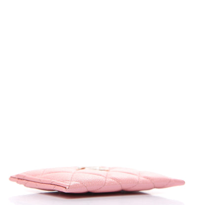 Chanel Iridescent Caviar Quilted Card Holder Pink 4 of 9
