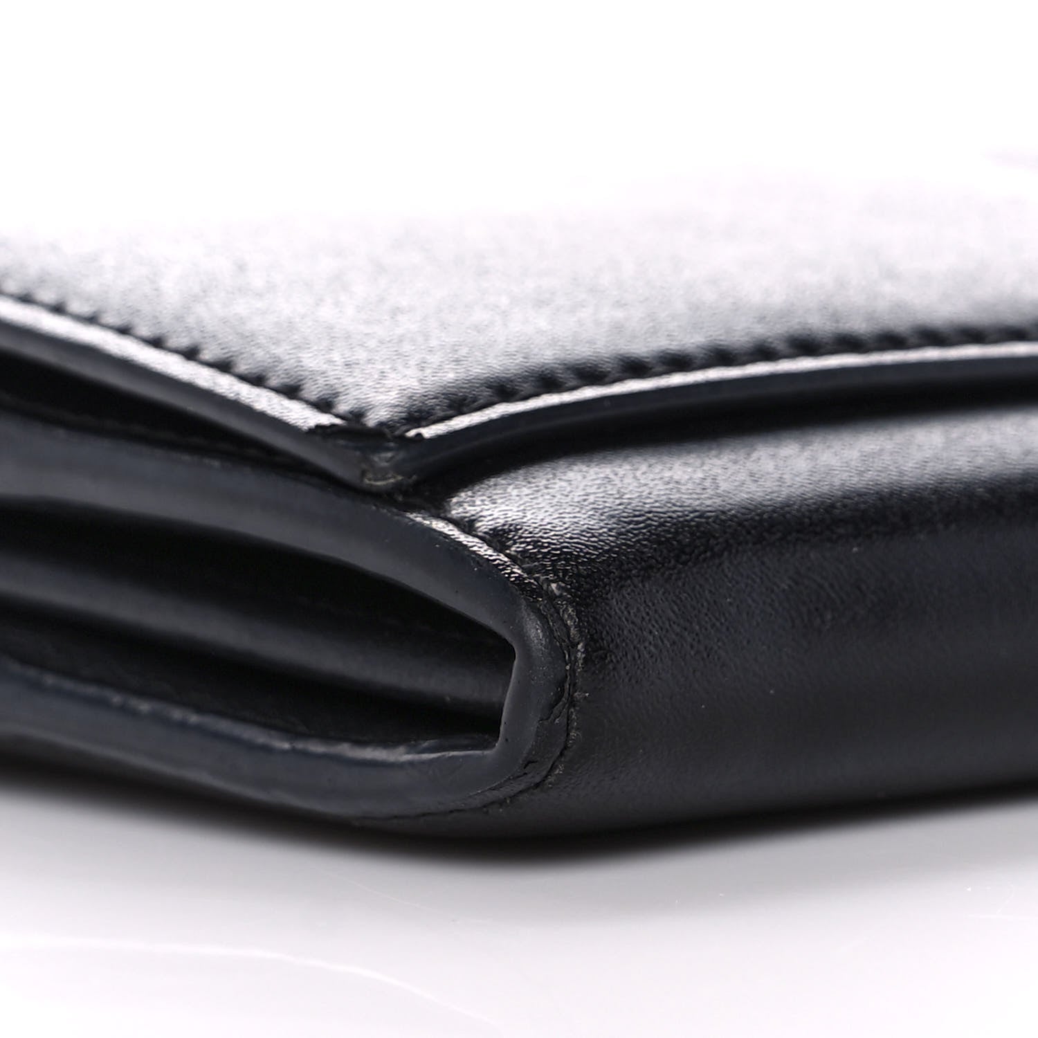 Fendi Vitello Liberty Century Lucido By The Way Continental Wallet On Chain Black 9 of 12