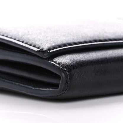 Fendi Vitello Liberty Century Lucido By The Way Continental Wallet On Chain Black 9 of 12
