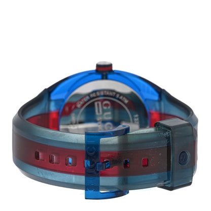 Gucci Stainless Steel Rubber 46mm Sync Web Quartz Watch Blue 3 of 4