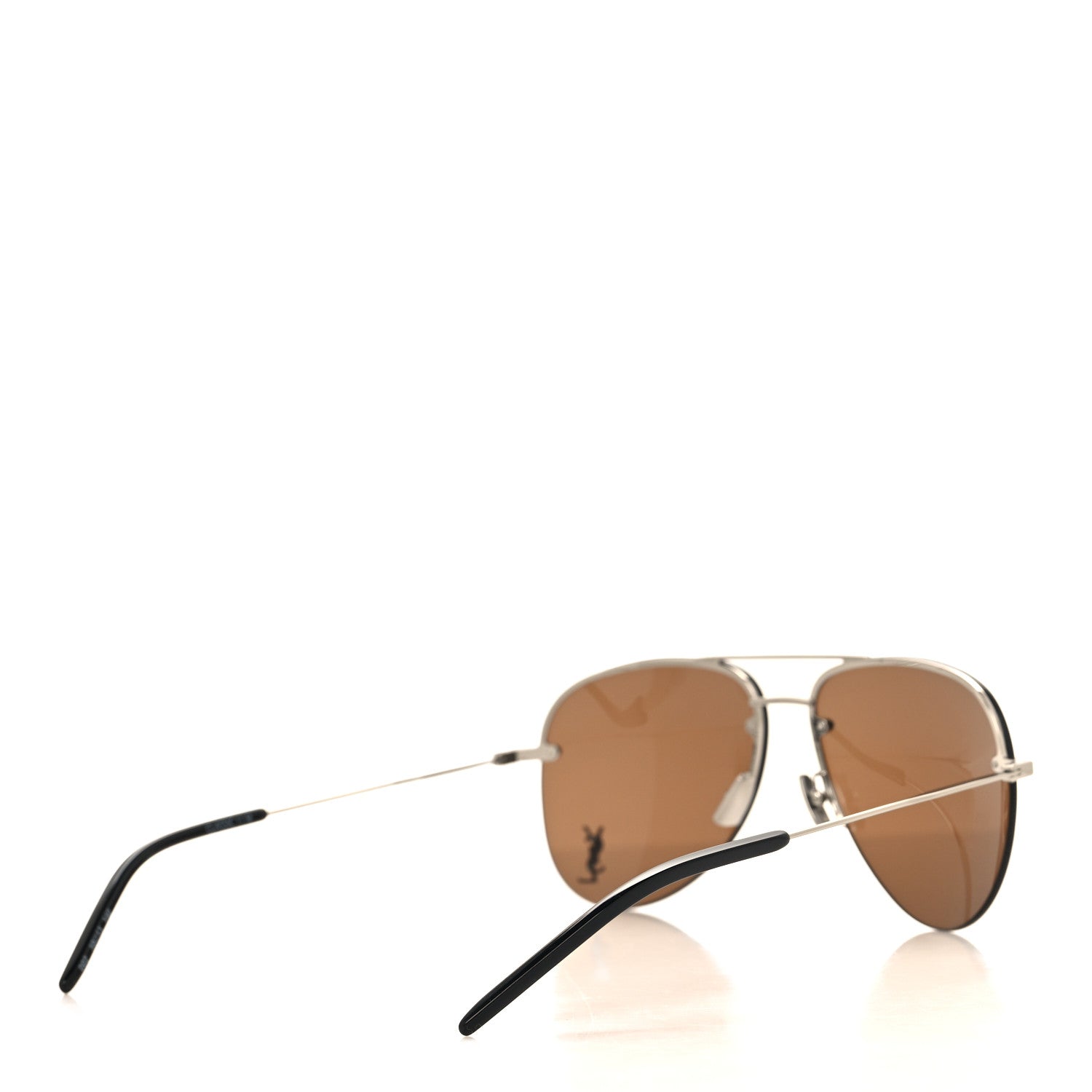 Saint Laurent Aviator Classic 11 Sunglasses Brown 4 of 8