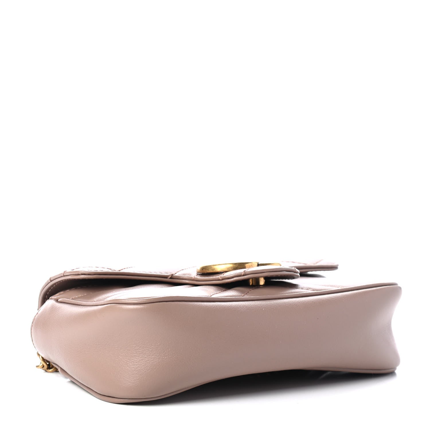 Gucci Calfskin Matelasse Super Mini GG Marmont Shoulder Bag Porcelain Rose 3 of 4