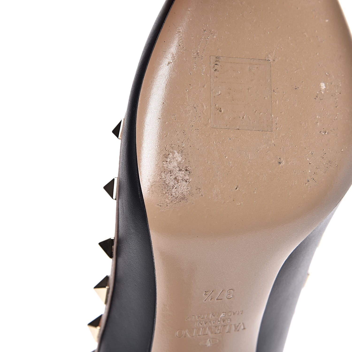 Valentino Garavani Calfskin Rockstud 85mm Pumps 37.5 Black Poudre 6 of 10