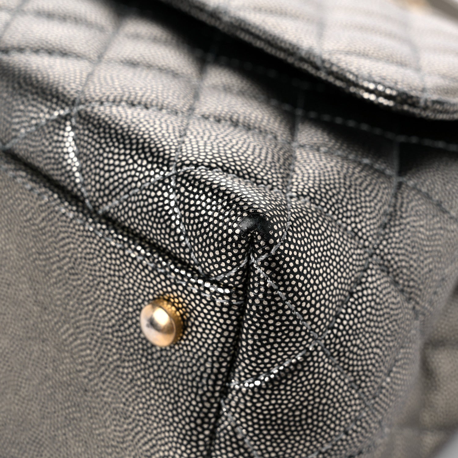 Chanel Metallic Caviar Quilted Small Coco Handle Flap Silver 12 of 12