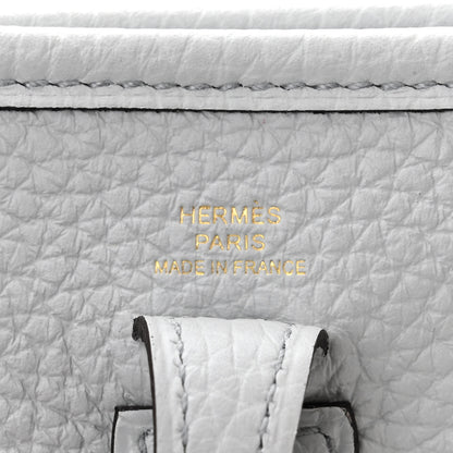 Hermes Taurillon Clemence Amazone Evelyne TPM Bleu Pale Etain 6 of 11
