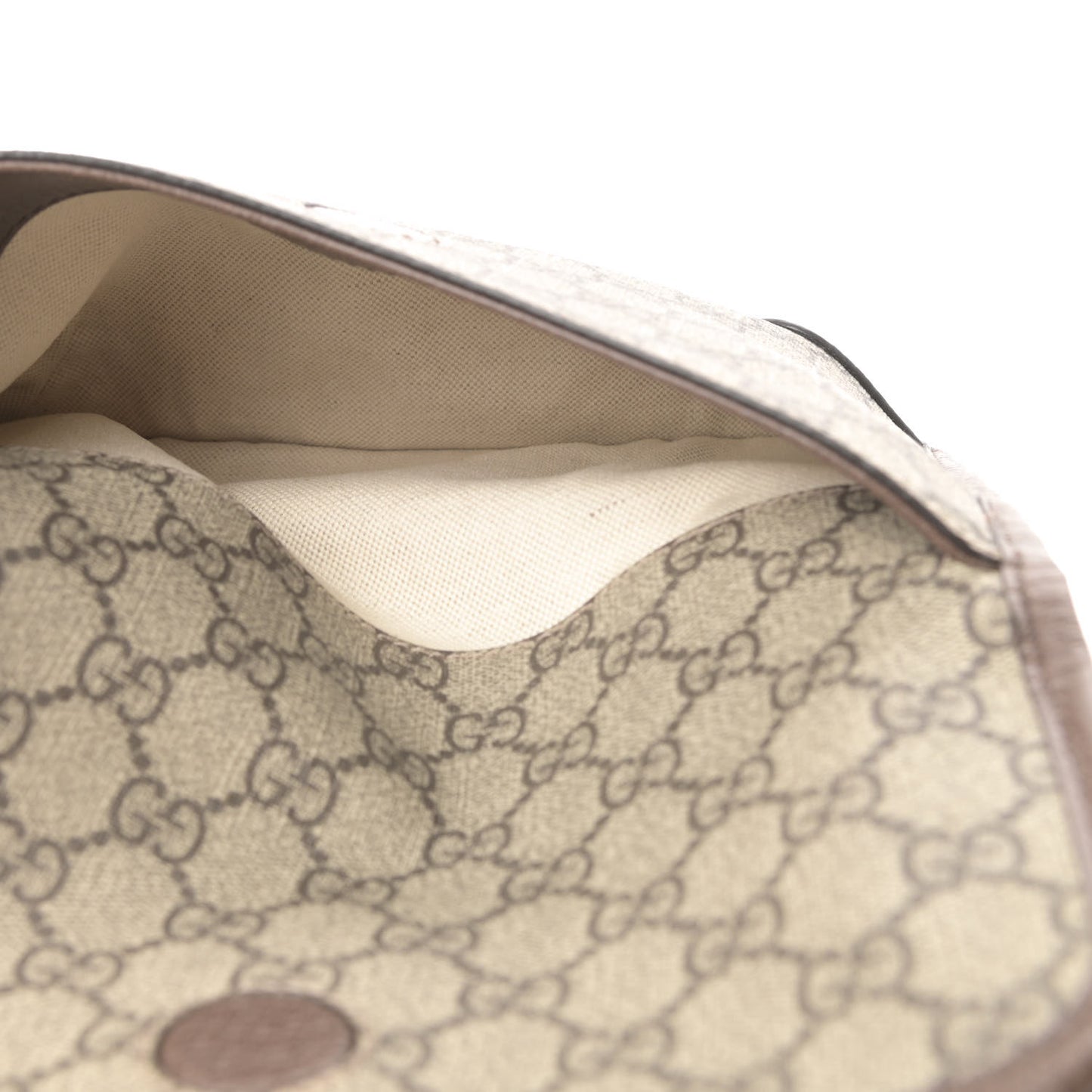 GG Supreme Monogram Web Small Neo Vintage Double Flap Messenger Bag Beige New Acero
