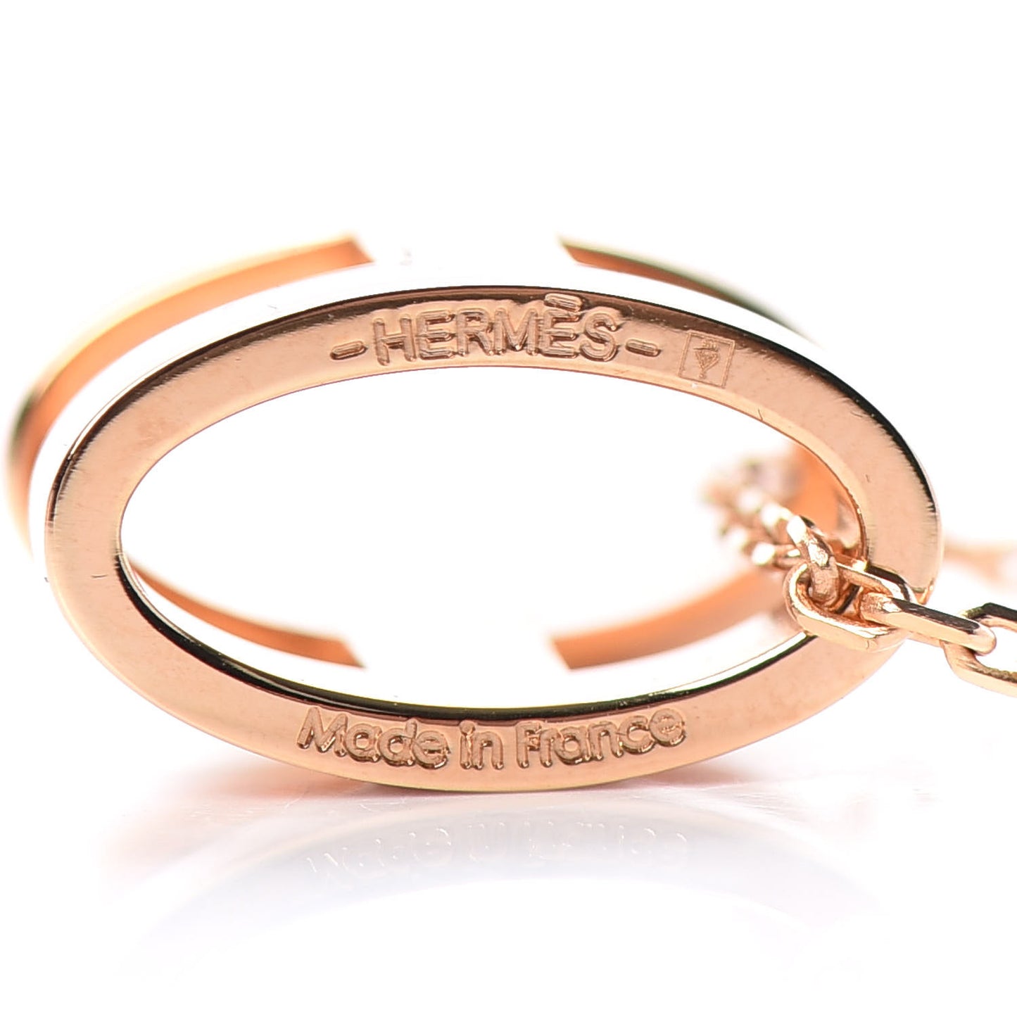 Lacquered Rose Gold Pop H Pendant Necklace Rose Dragee