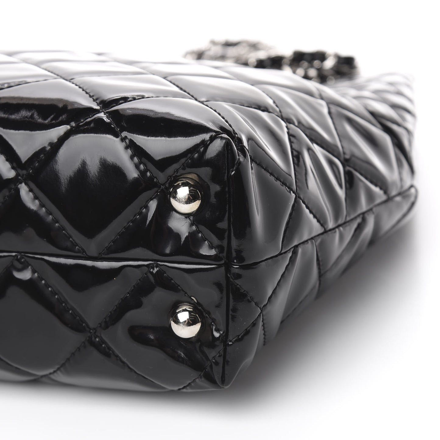 Vinyl Quilted In The Business North South Tote Black