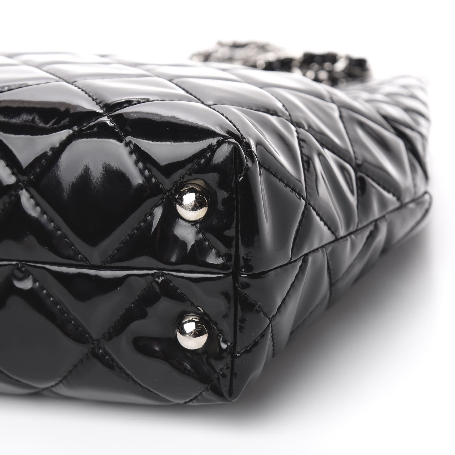 Chanel Vinyl Quilted In The Business North South Tote Black 16 of 16