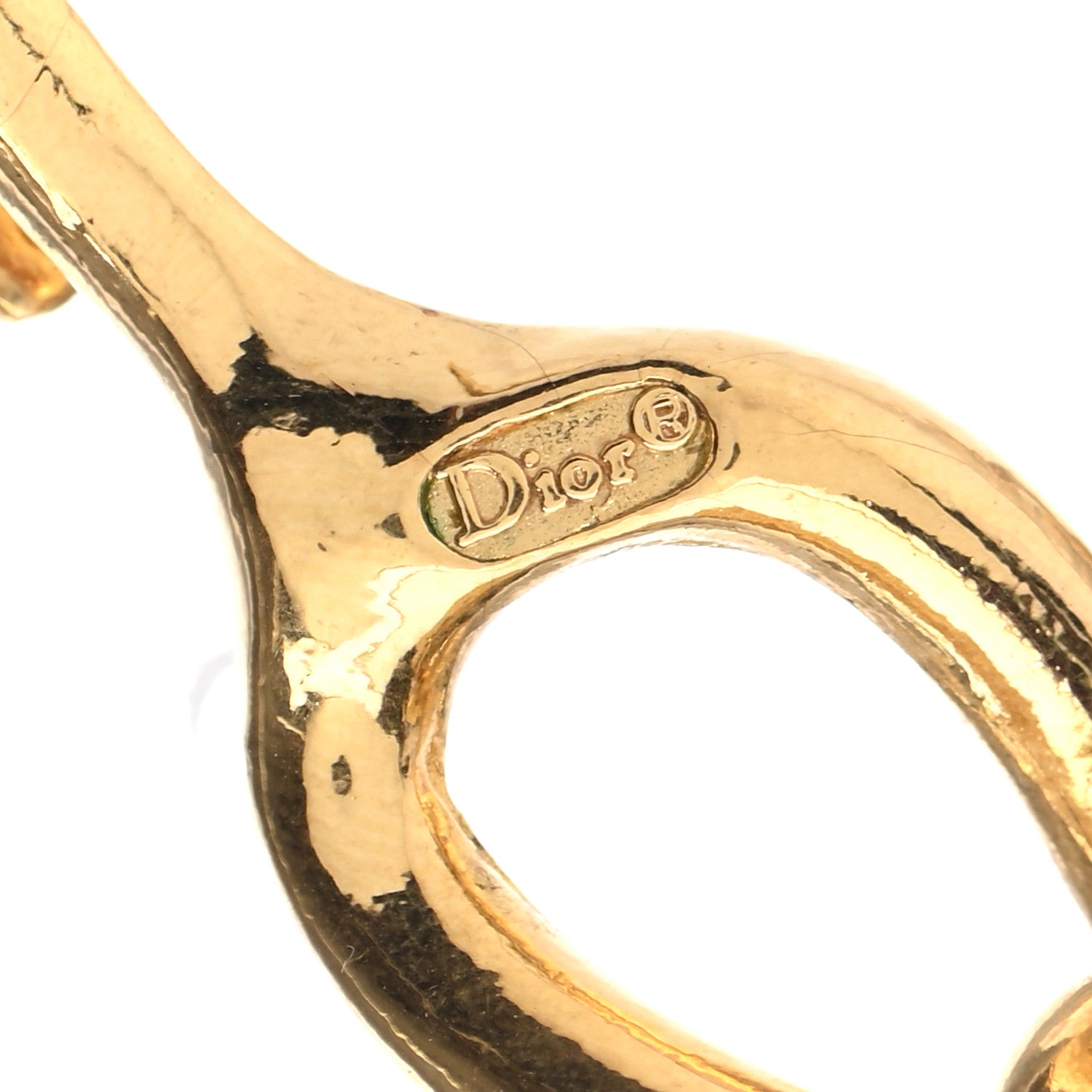 Christian Dior Curb Chain Necklace Gold 5 of 5