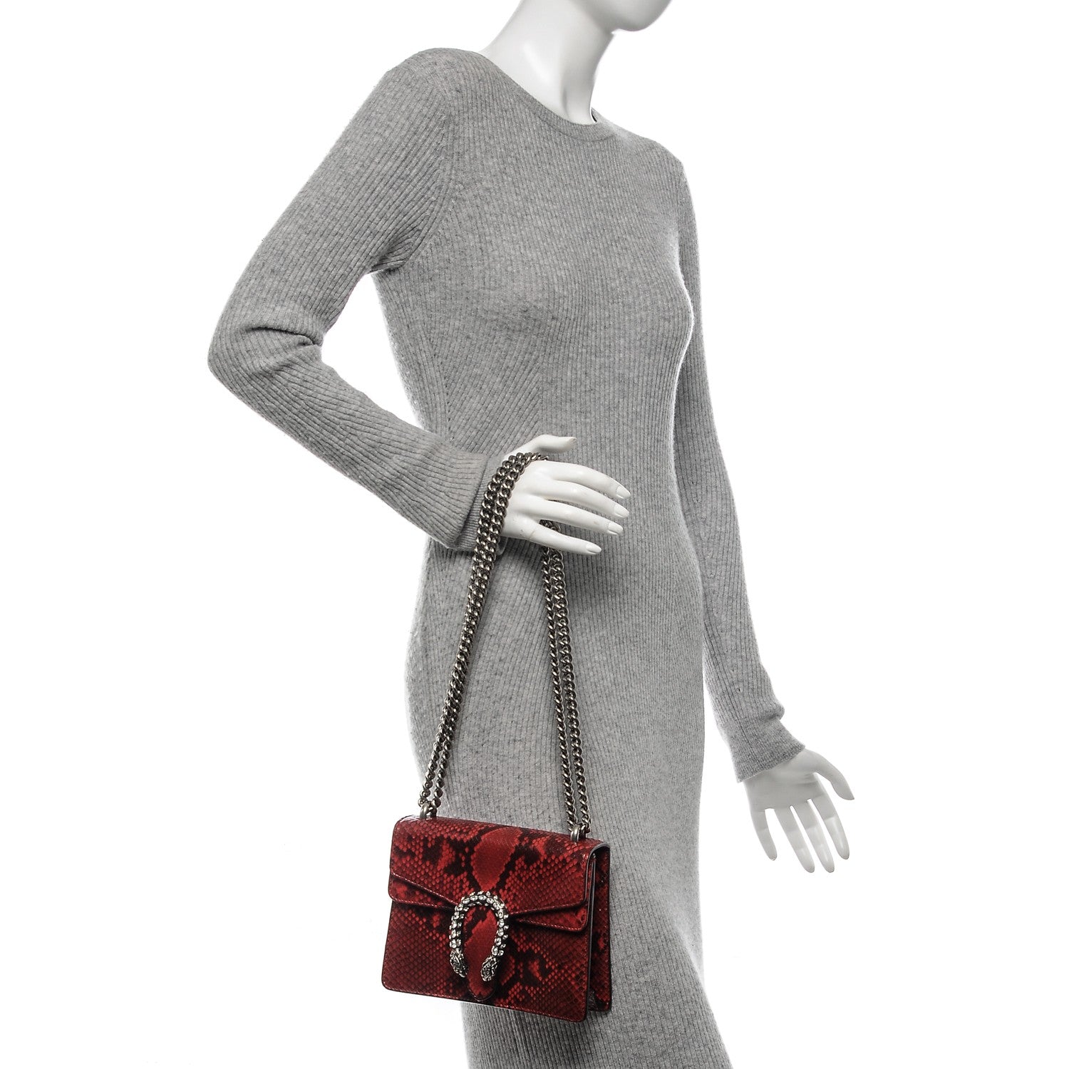 Gucci Python Mini Dionysus Shoulder Bag Red 2 of 6
