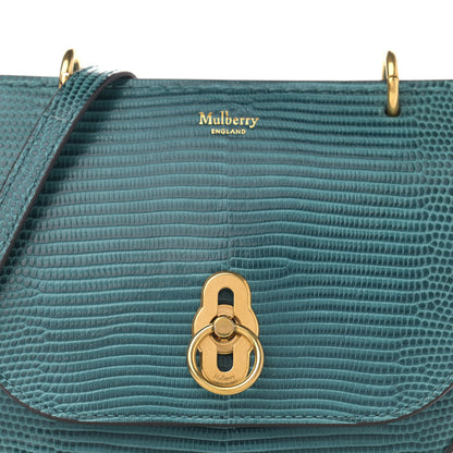 Mulberry Lizard Embossed Calfskin Amberley Satchel Frozen 9 of 11