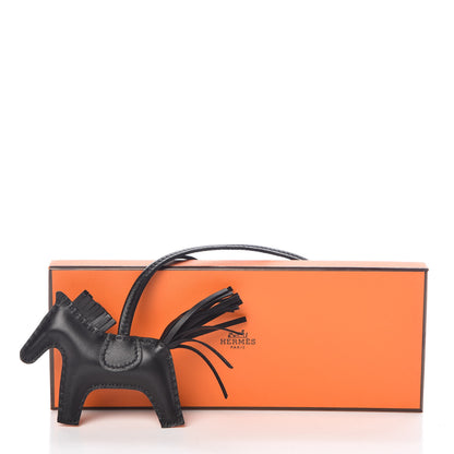 Hermes Milo Lambskin Grigri Rodeo Horse Bag Charm PM So Black 5 of 5