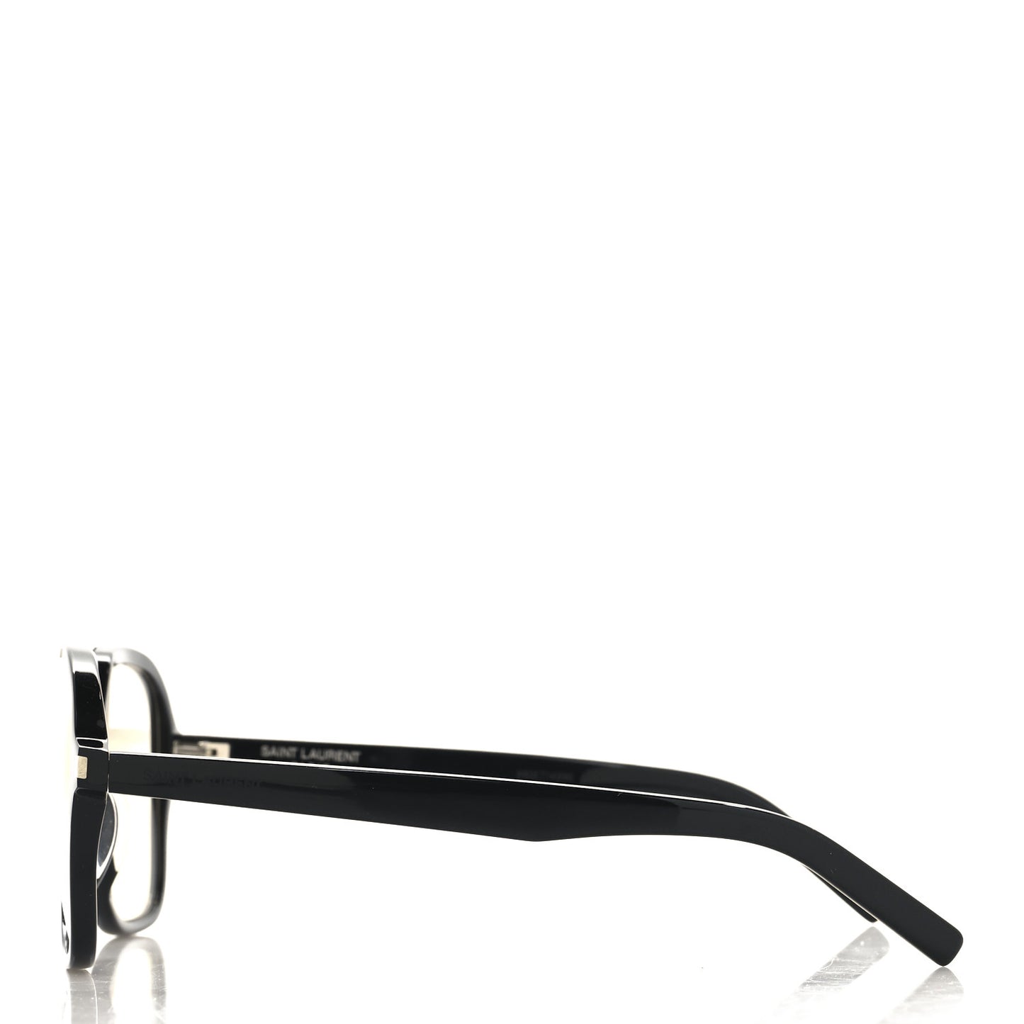 Acetate Geometric Aviator Sunglasses SL 545 Black