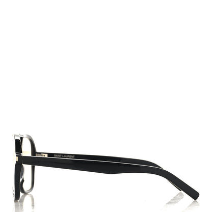 Saint Laurent Acetate Geometric Aviator Sunglasses SL 545 Black 3 of 7